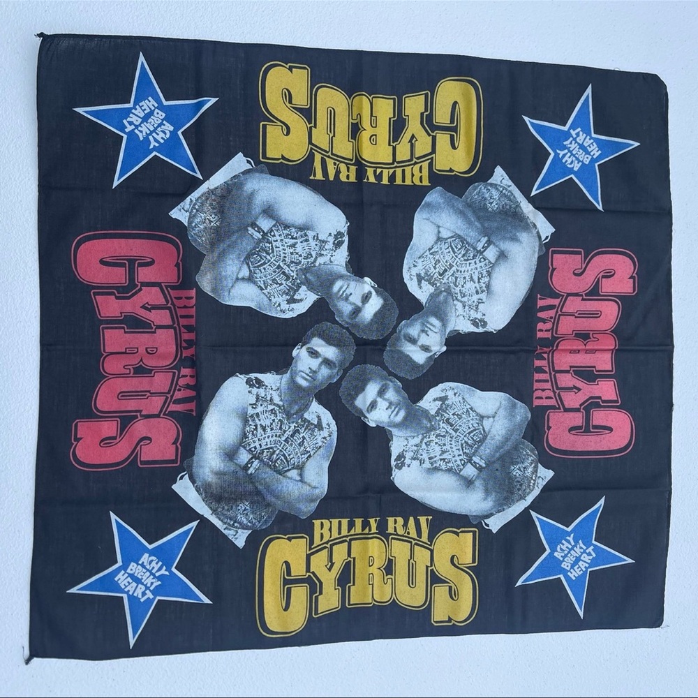 Vintage Billy Ray Cyrus Achy Breaky Heart Concert Bandana
